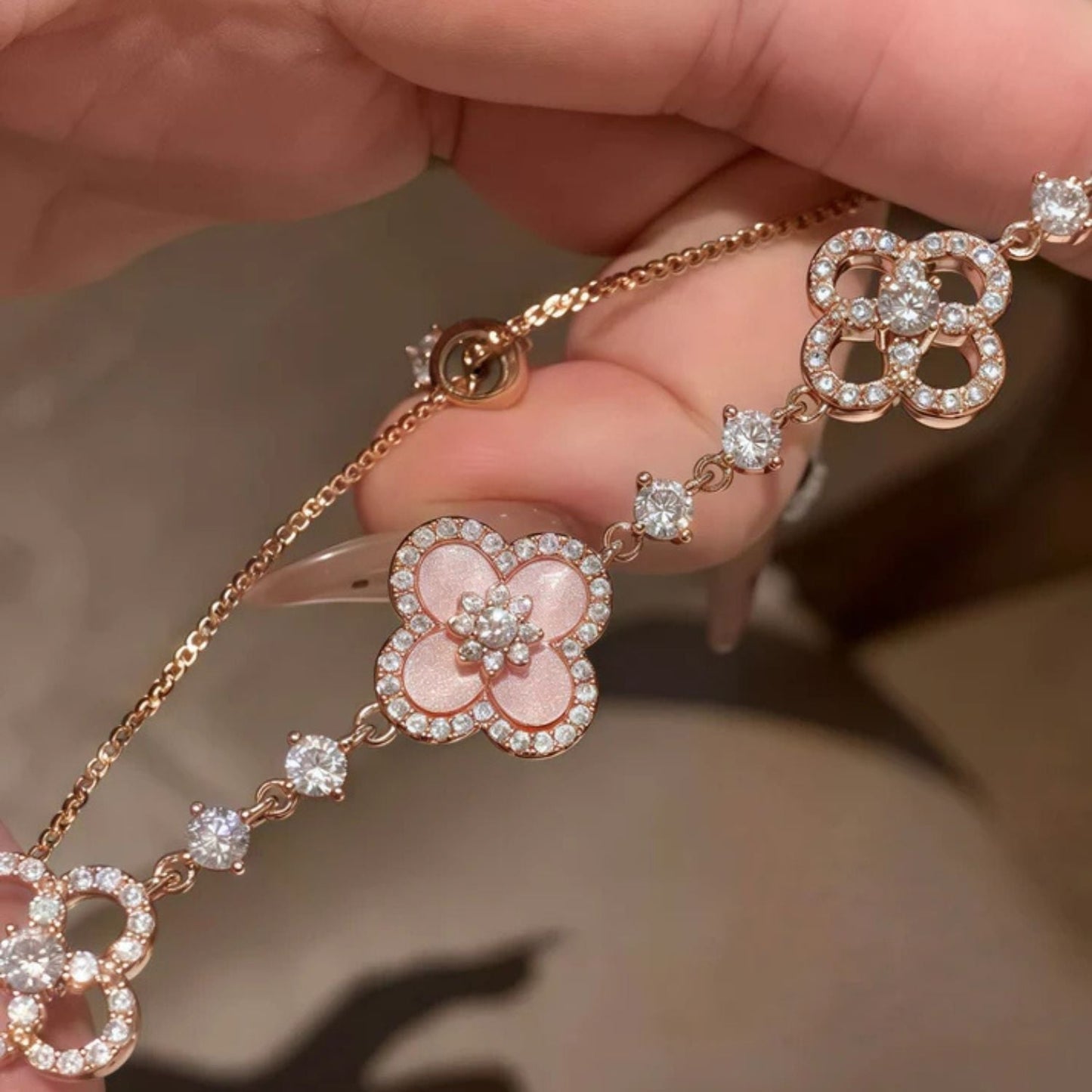 The Pink Clover Bracelet