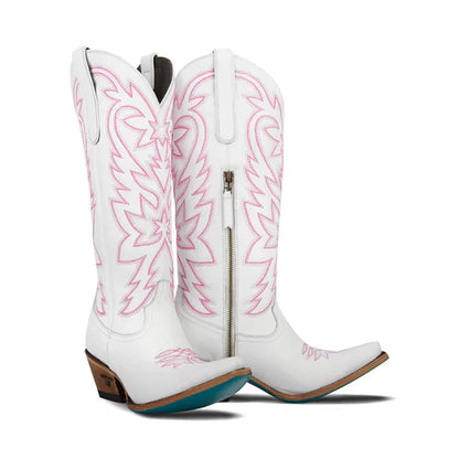 Chic Cowgirl White Boots