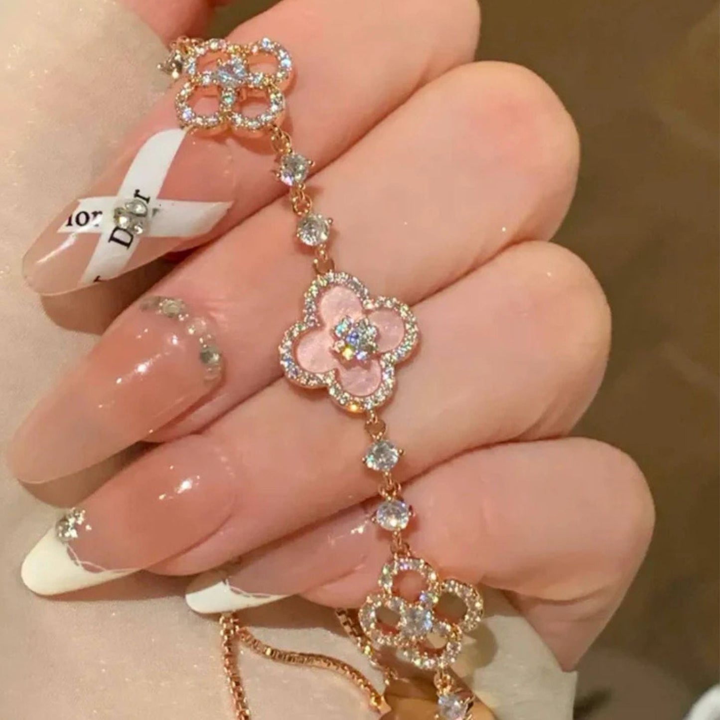 The Pink Clover Bracelet