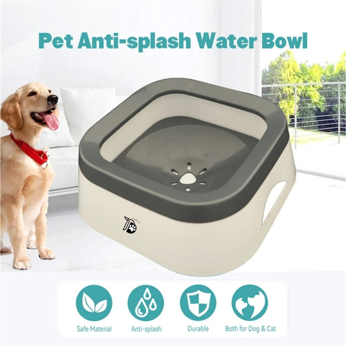 The No Splash Water Bowl (1L)