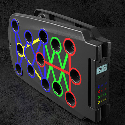 IronPush® Foldable Push-Up Board – Pro Model with Timer