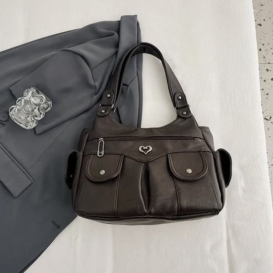 Elegant Multi-Pocket Shoulder Bag