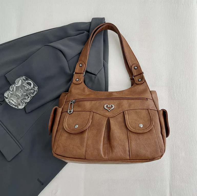 Elegant Multi-Pocket Shoulder Bag