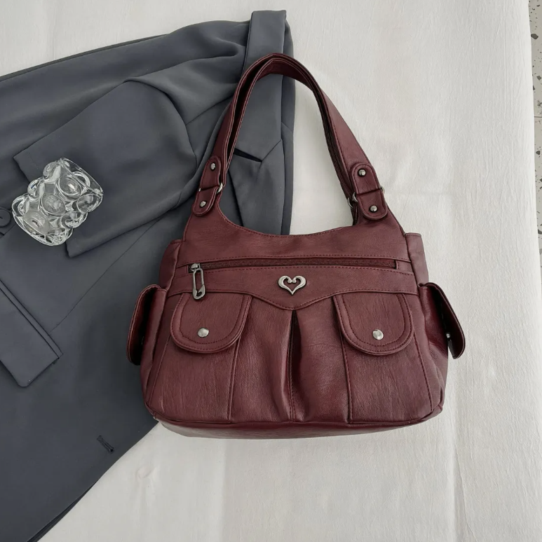 Elegant Multi-Pocket Shoulder Bag