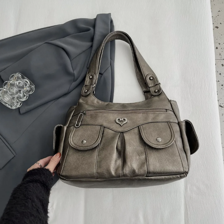 Elegant Multi-Pocket Shoulder Bag